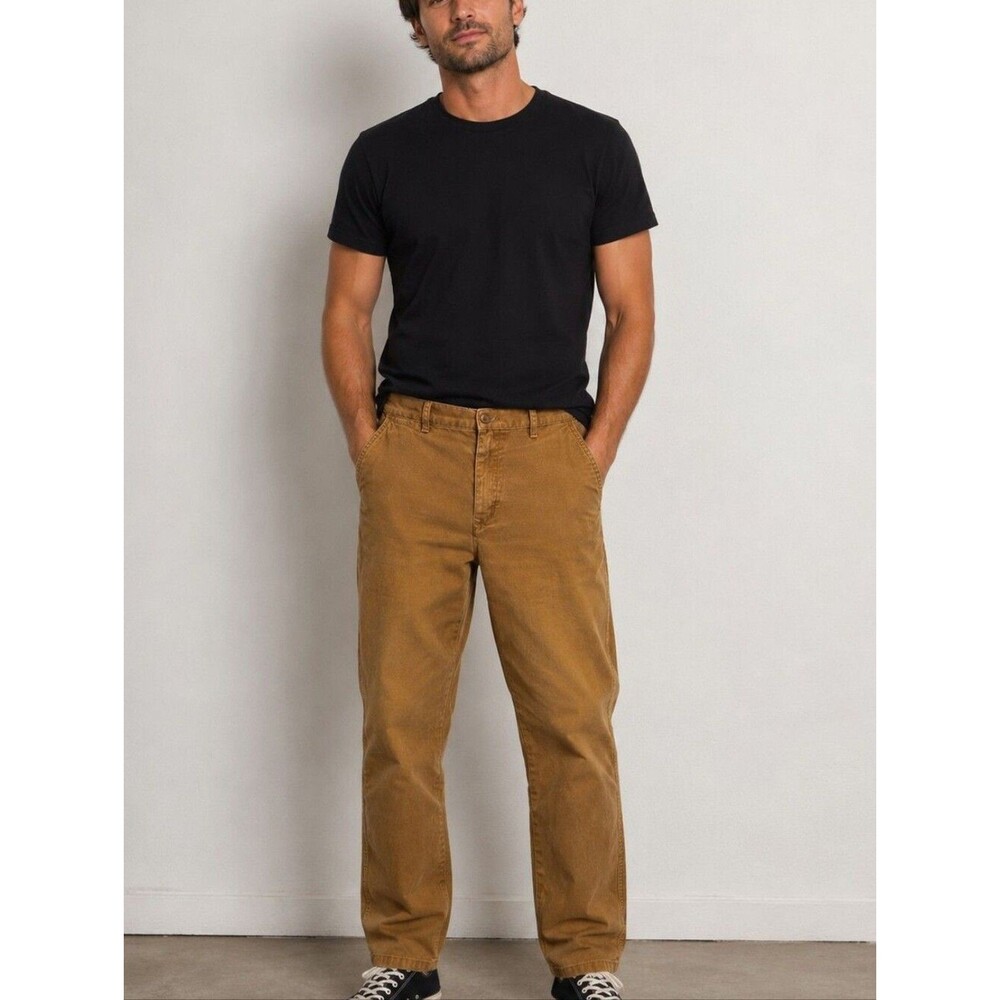 Patagonia Straight Duck Pants Canvas Work Outdoor Chino Brown Rust Mens Sz 34X31